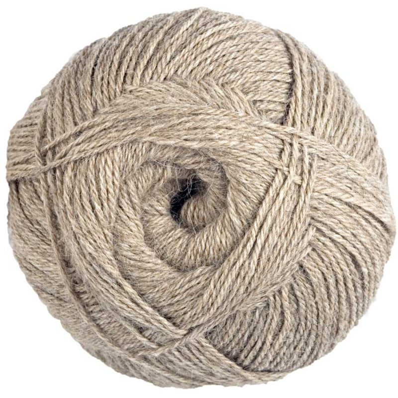 Beige Jaspeado - 100% Alpaca - Hilo fino - 100 gr.