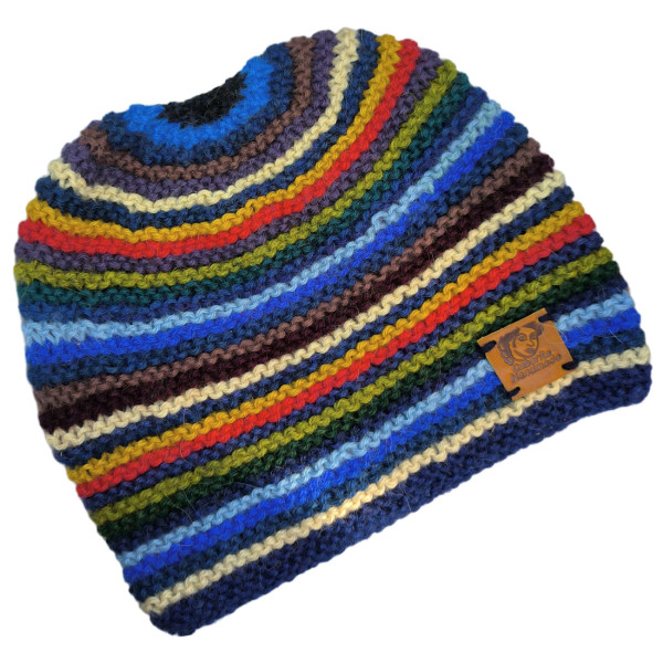 Gorro arcoíris tejido a mano Talla grande