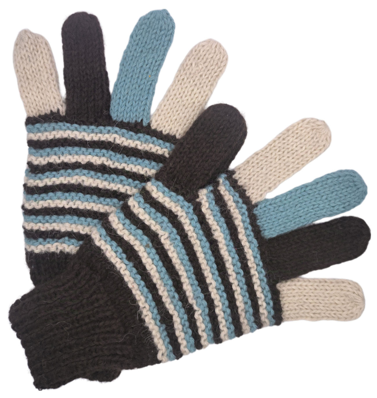 Talla L - Guantes coloridos - Tejidos a mano