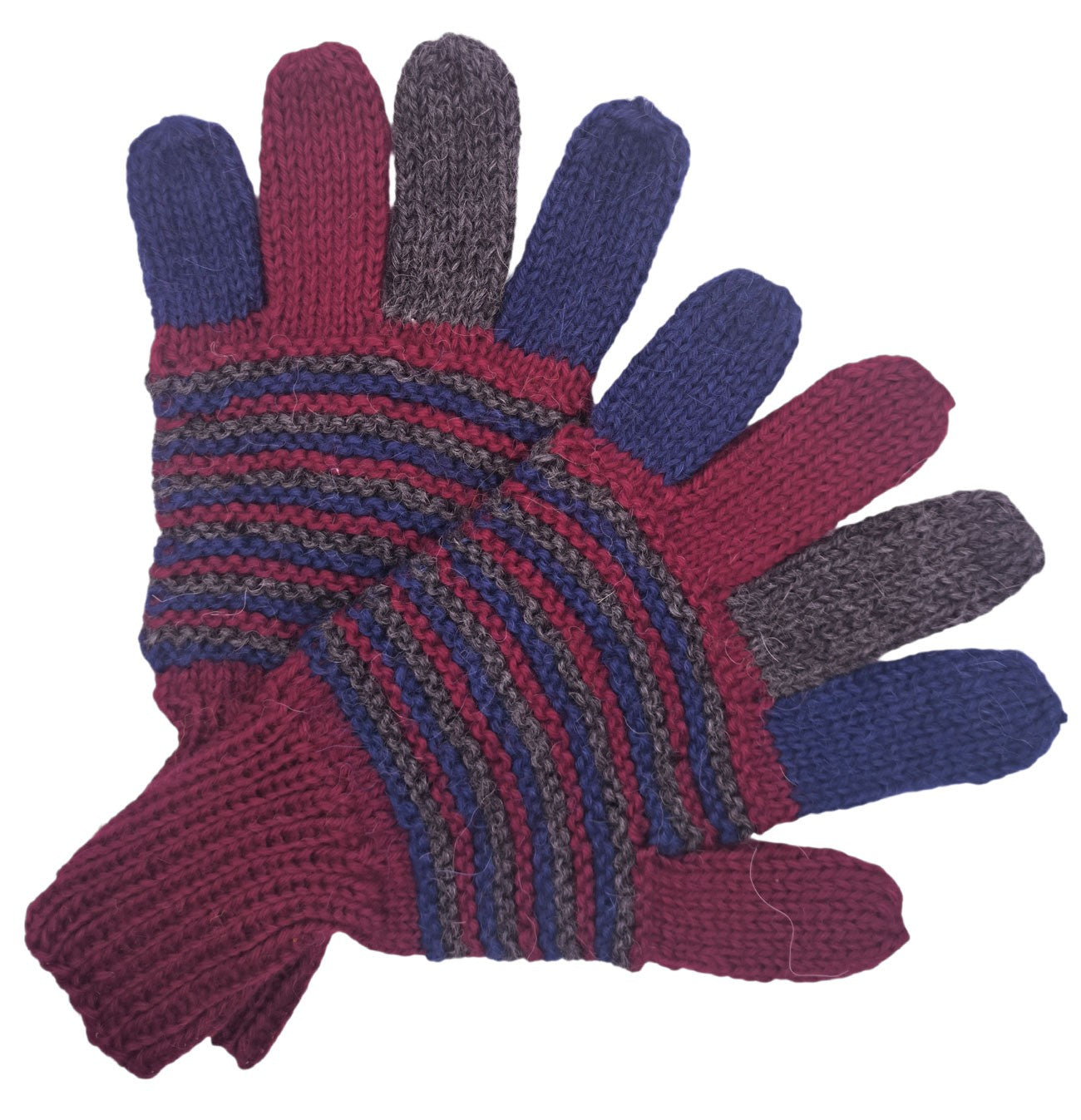 Talla M - Guantes coloridos - Tejidos a mano
